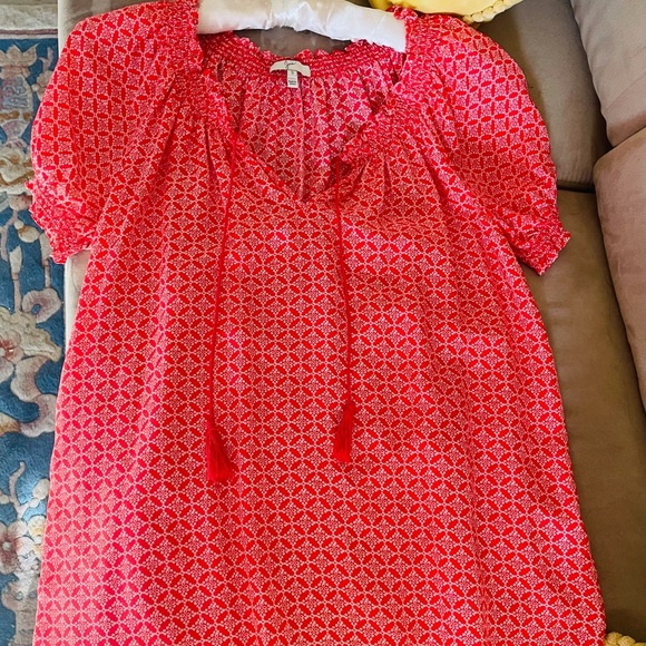 blouse Joie red coral gorgeous Like New - Picture 5 of 9